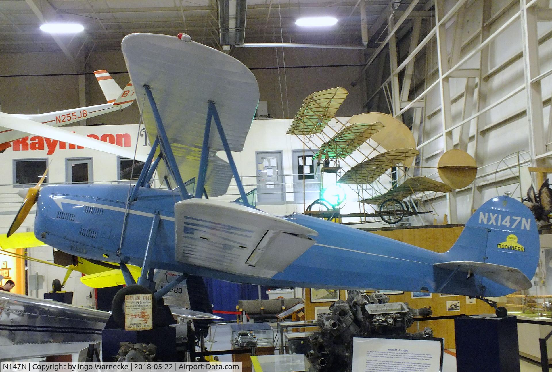 N147N, 1928 Crosley Moonbeam 2-POLB C/N 4, Crosley Moonbeam at the Aviation Museum of Kentucky, Lexington KY