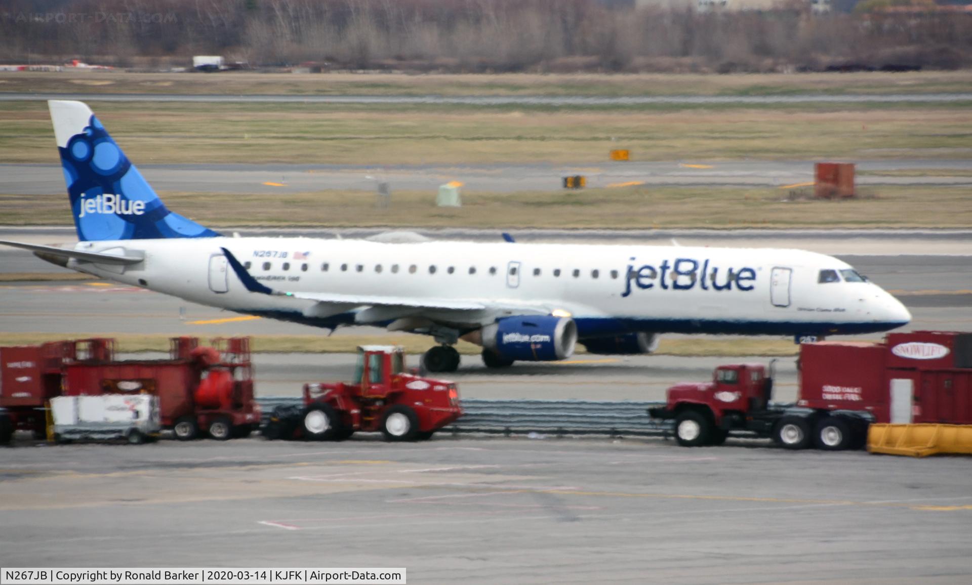 N267JB, 2007 Embraer 190AR (ERJ-190-100IGW) C/N 19000065, Taxi for takeoff JFK