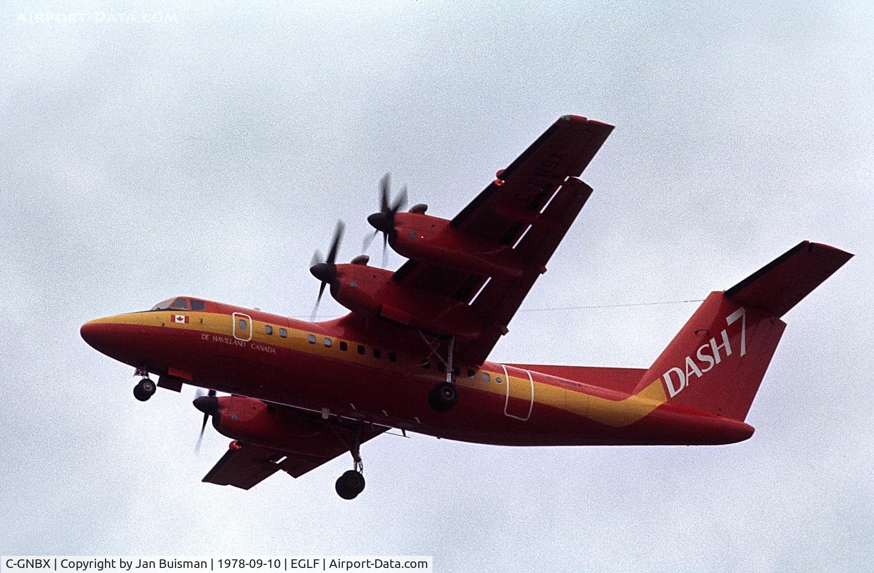C-GNBX, 1975 De Havilland Canada DHC-7-100 Dash 7 C/N 0001, De Havilland Canada