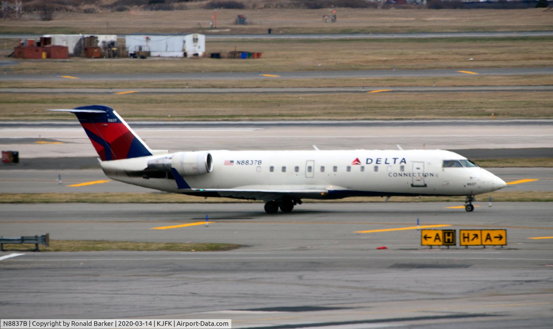 N8837B, 2003 Bombardier CRJ-200 (CL-600-2B19) C/N 7837, Taxi JFK