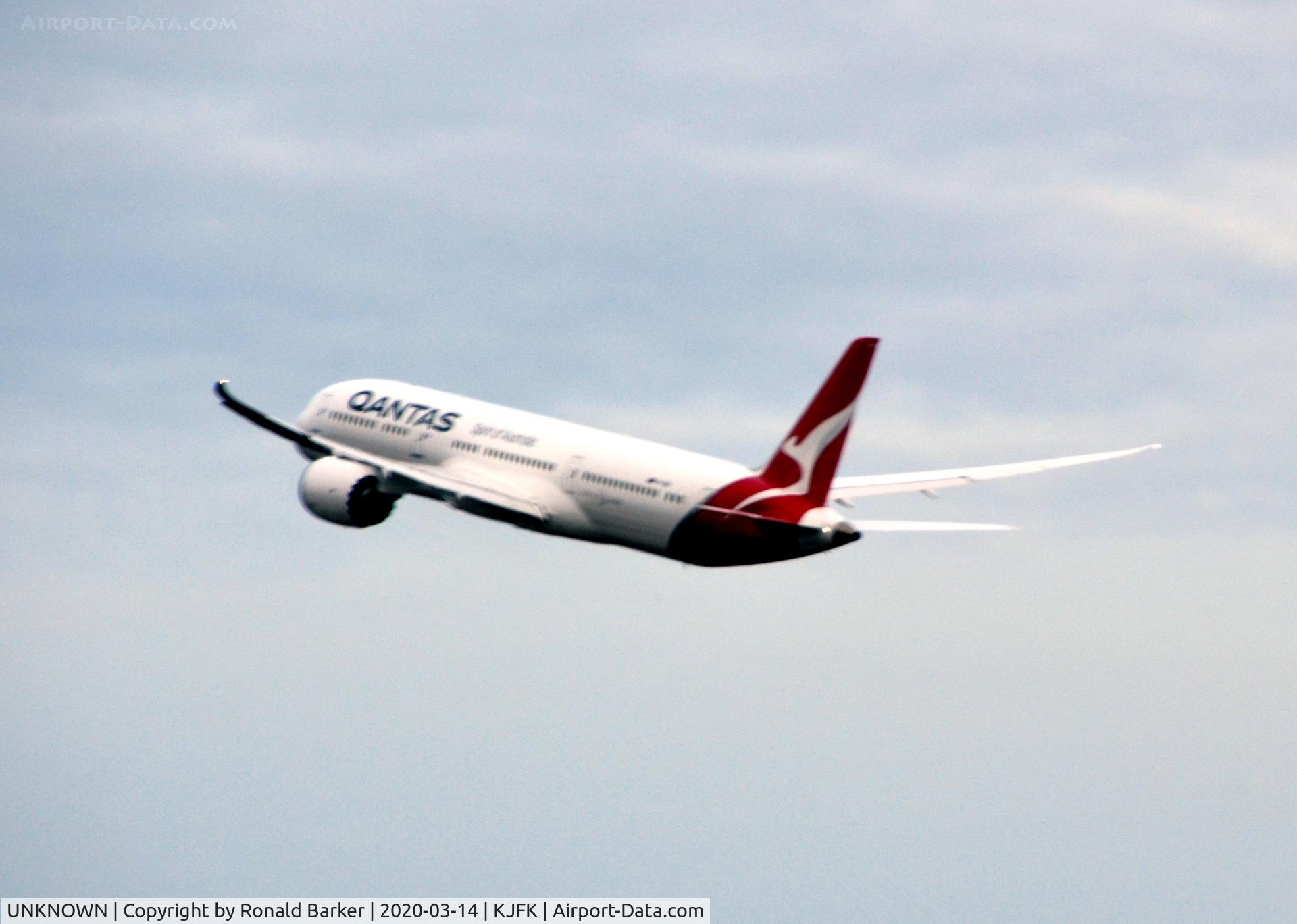 UNKNOWN, Miscellaneous Various C/N unknown, Qantas airliner taking off JFK