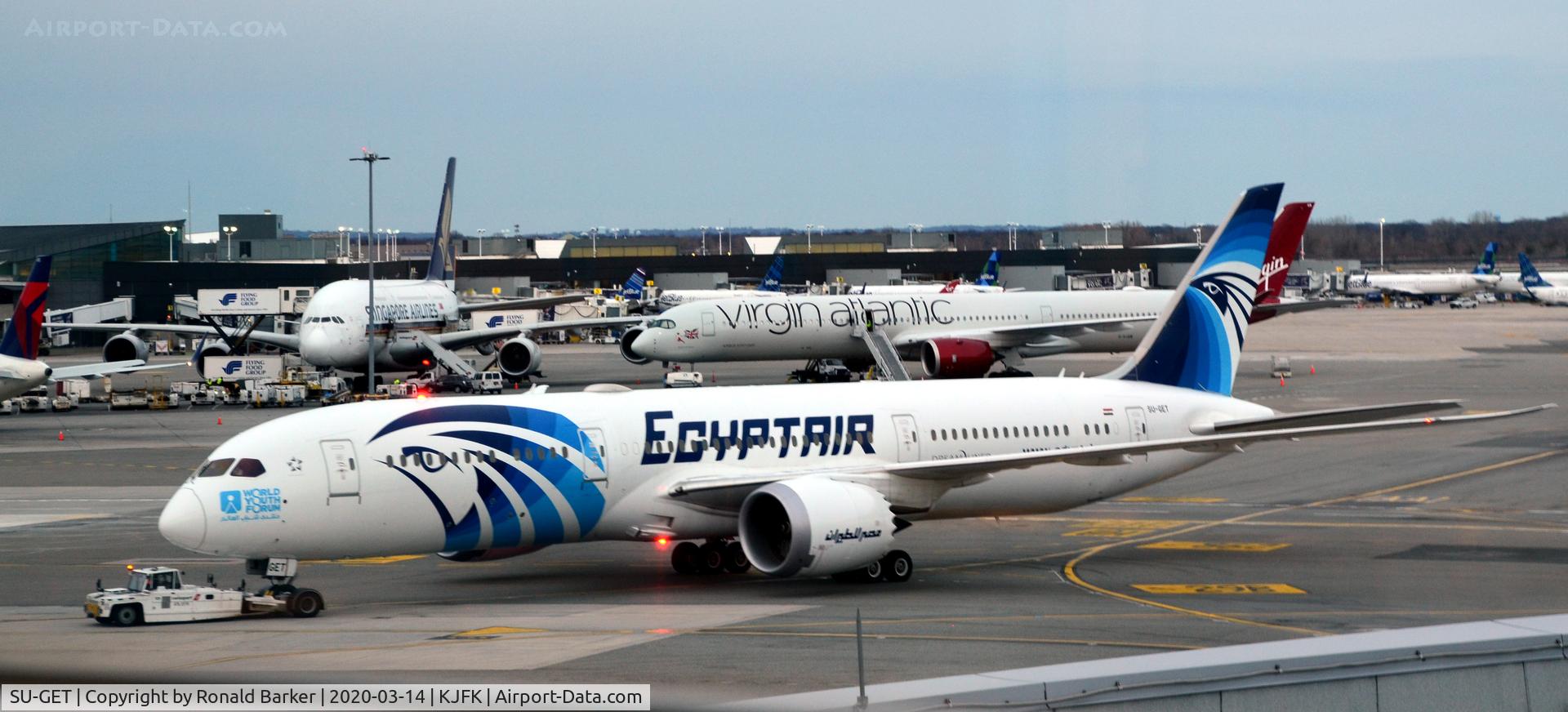 SU-GET, 2019 Boeing 787-9 Dreamliner Dreamliner C/N 38801, Towed JFK