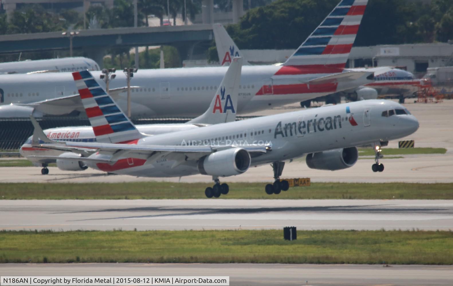 N186AN, 2001 Boeing 757-223 C/N 32380, MIA 2015