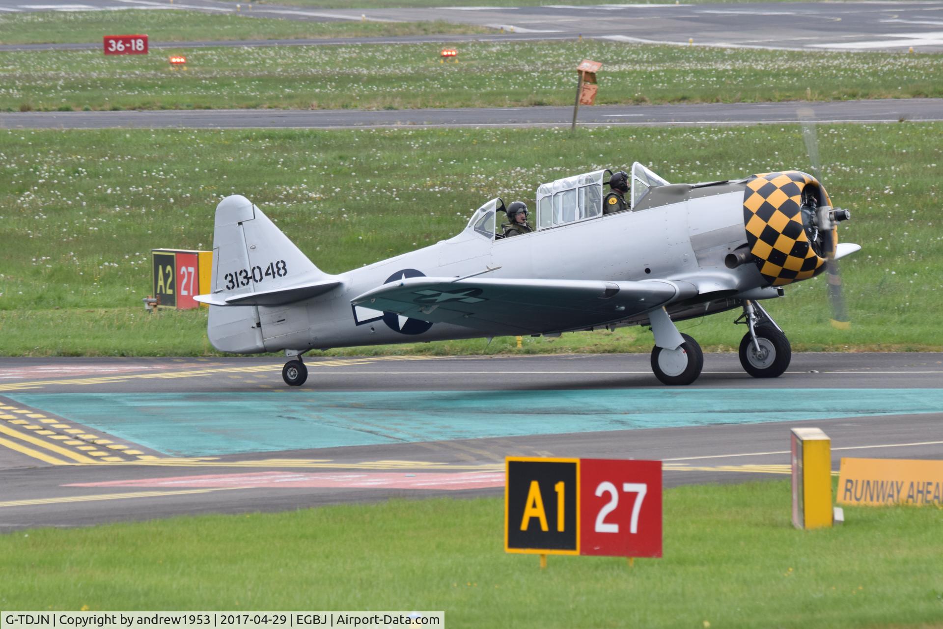 G-TDJN, 1944 North American AT-6D Texan C/N 121-42228, G-TDJN at Gloucestershire Airport.