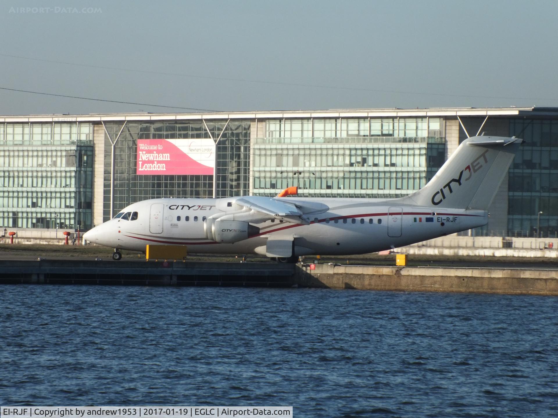 EI-RJF, 1998 British Aerospace Avro 146-RJ85A C/N E2337, EI-RJF at London City Airport.