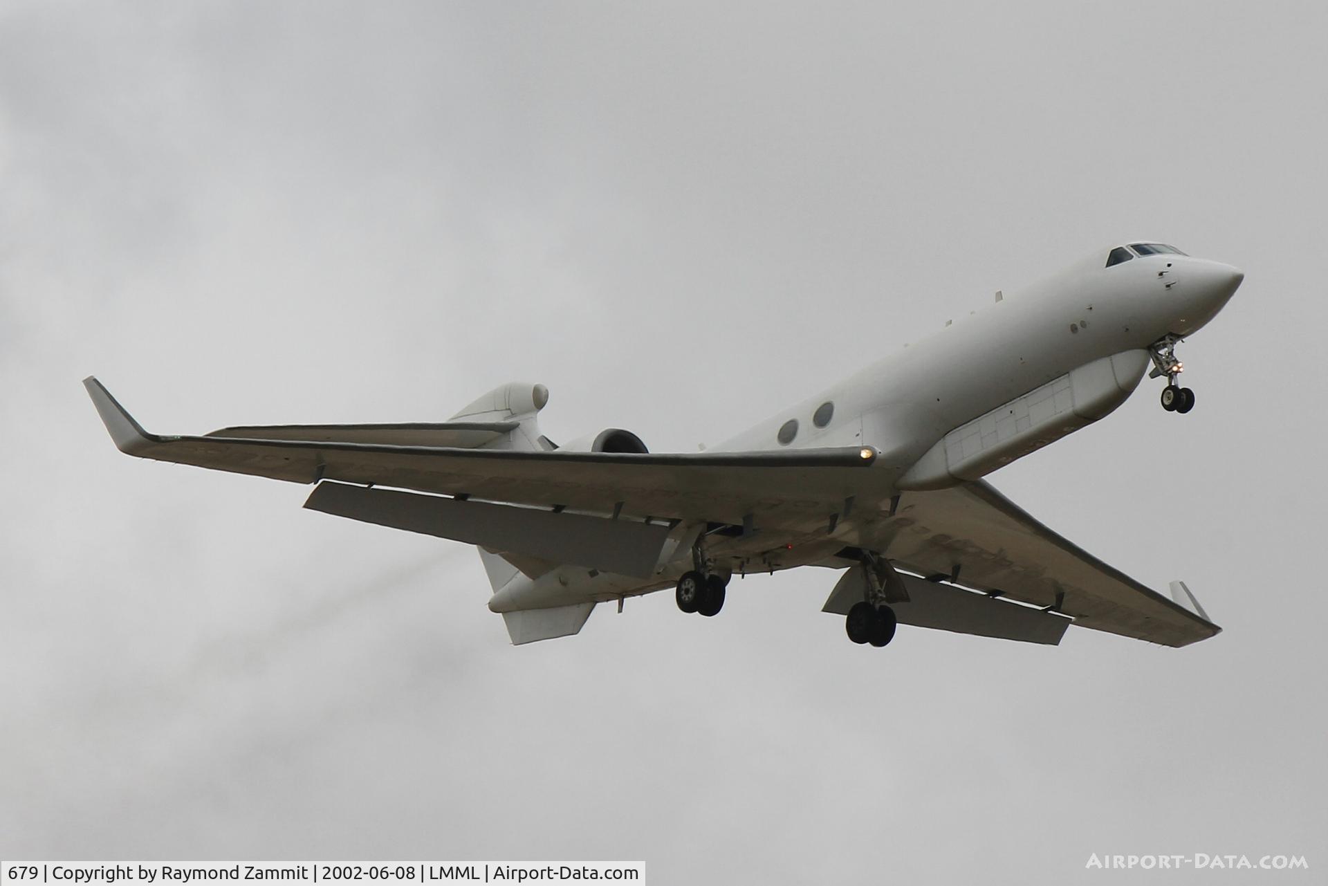 679, 2002 Gulfstream G-V Nachshon Shavit C/N 679, Gulfstream G-V Shavit 679 of Israeli Air Force coming in this morning into Malta, seen here while performing a missed approach.