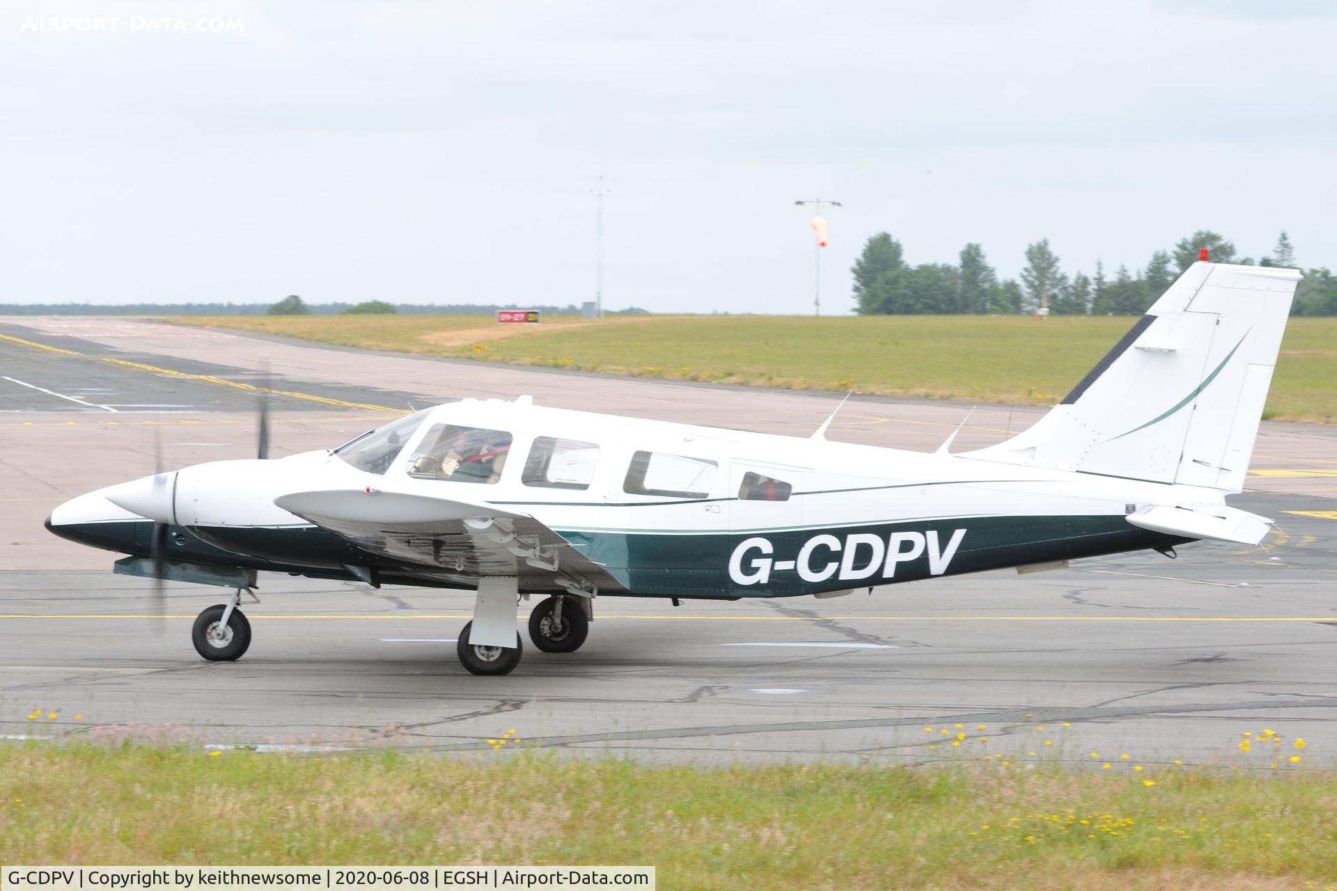 G-CDPV, 1980 Piper PA-34-200T Seneca II C/N 34-8070086, Return Visitor.