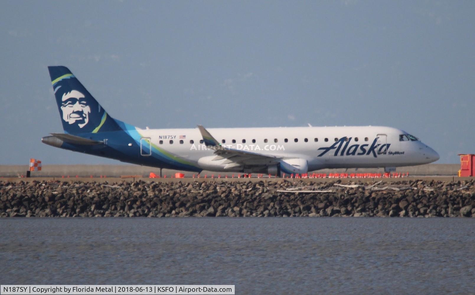 N187SY, 2017 Embraer 175LR (ERJ-170-200LR) C/N 17000627, SFO 2018