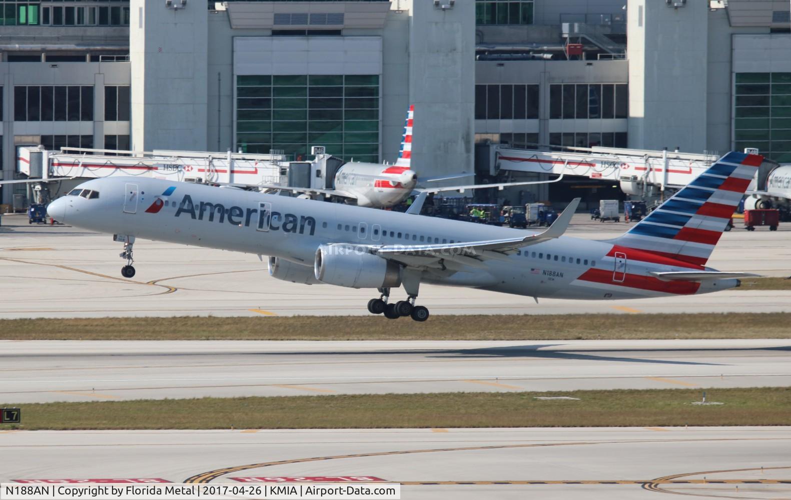 N188AN, 2001 Boeing 757-223 C/N 32382, MIA 2017