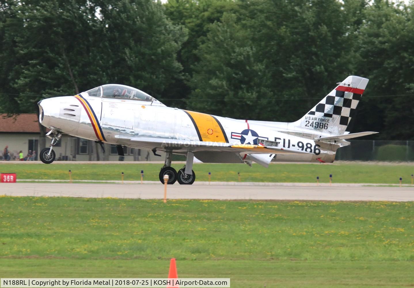 N188RL, 1952 North American F-86F Sabre C/N 191-682, OSH 2018