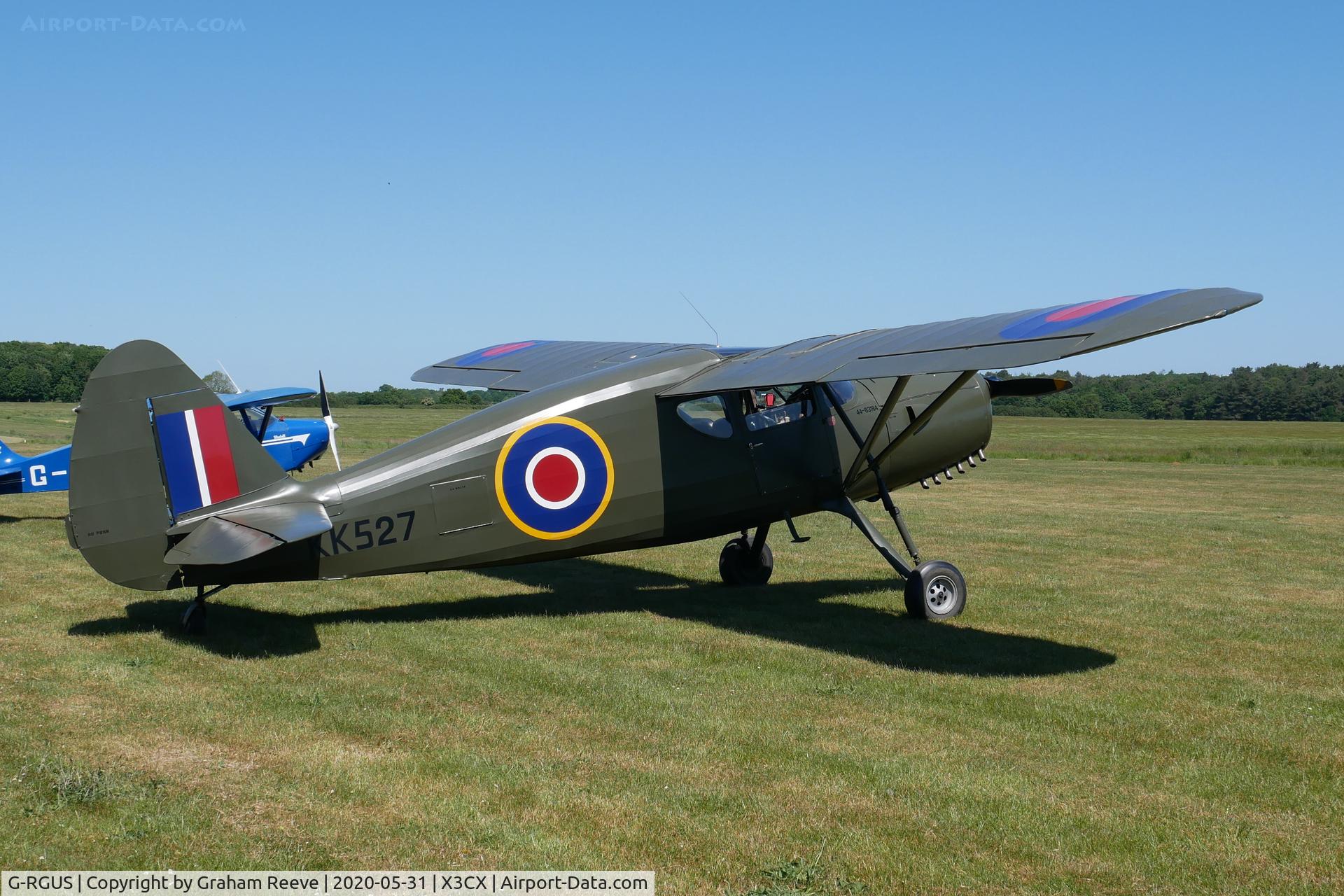 G-RGUS, 1946 Fairchild UC-61K Argus III (24R-46A) C/N 1145, Parked at Northrepps.
