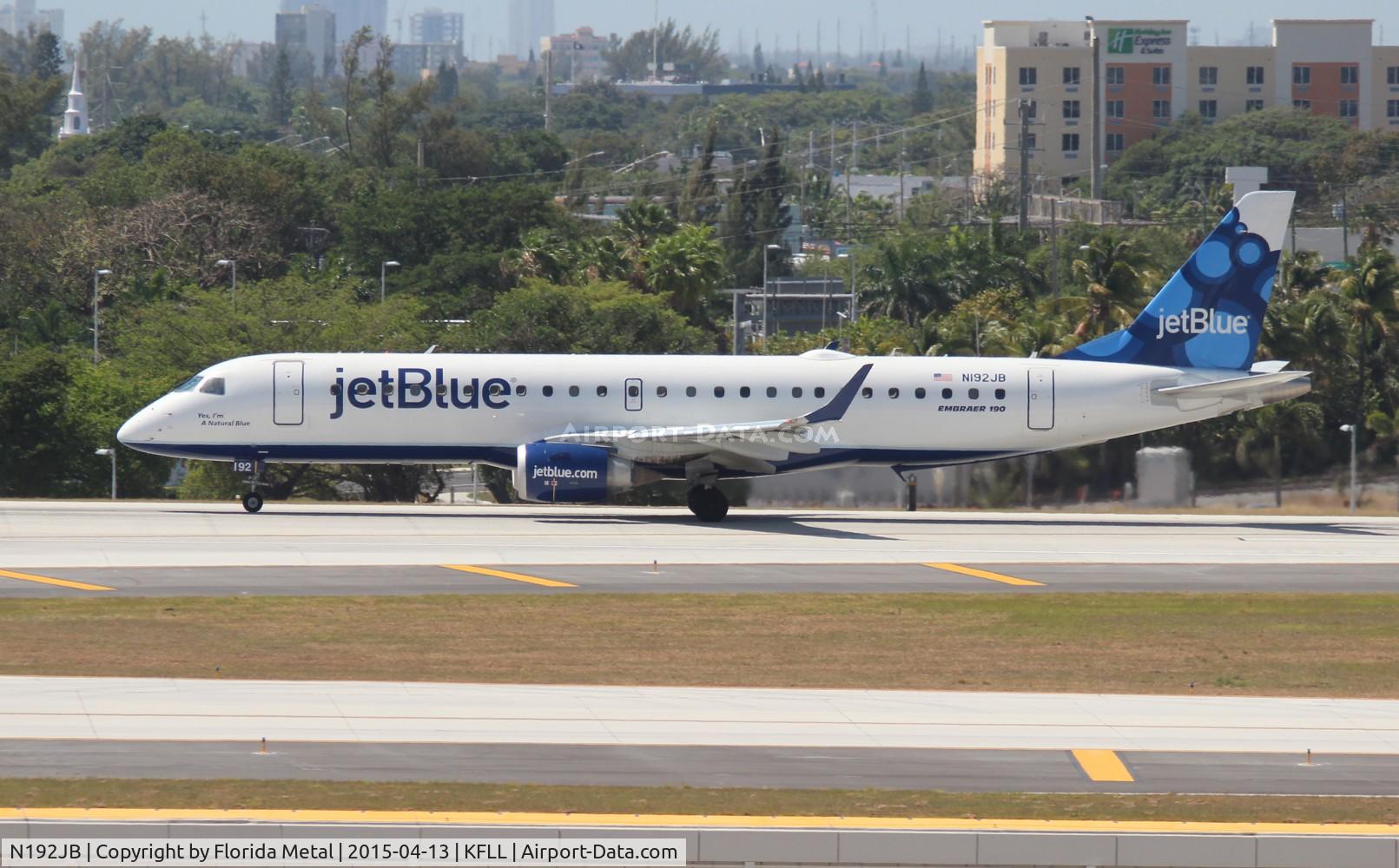 N192JB, 2005 Embraer 190AR (ERJ-190-100IGW) C/N 19000014, FLL 2015