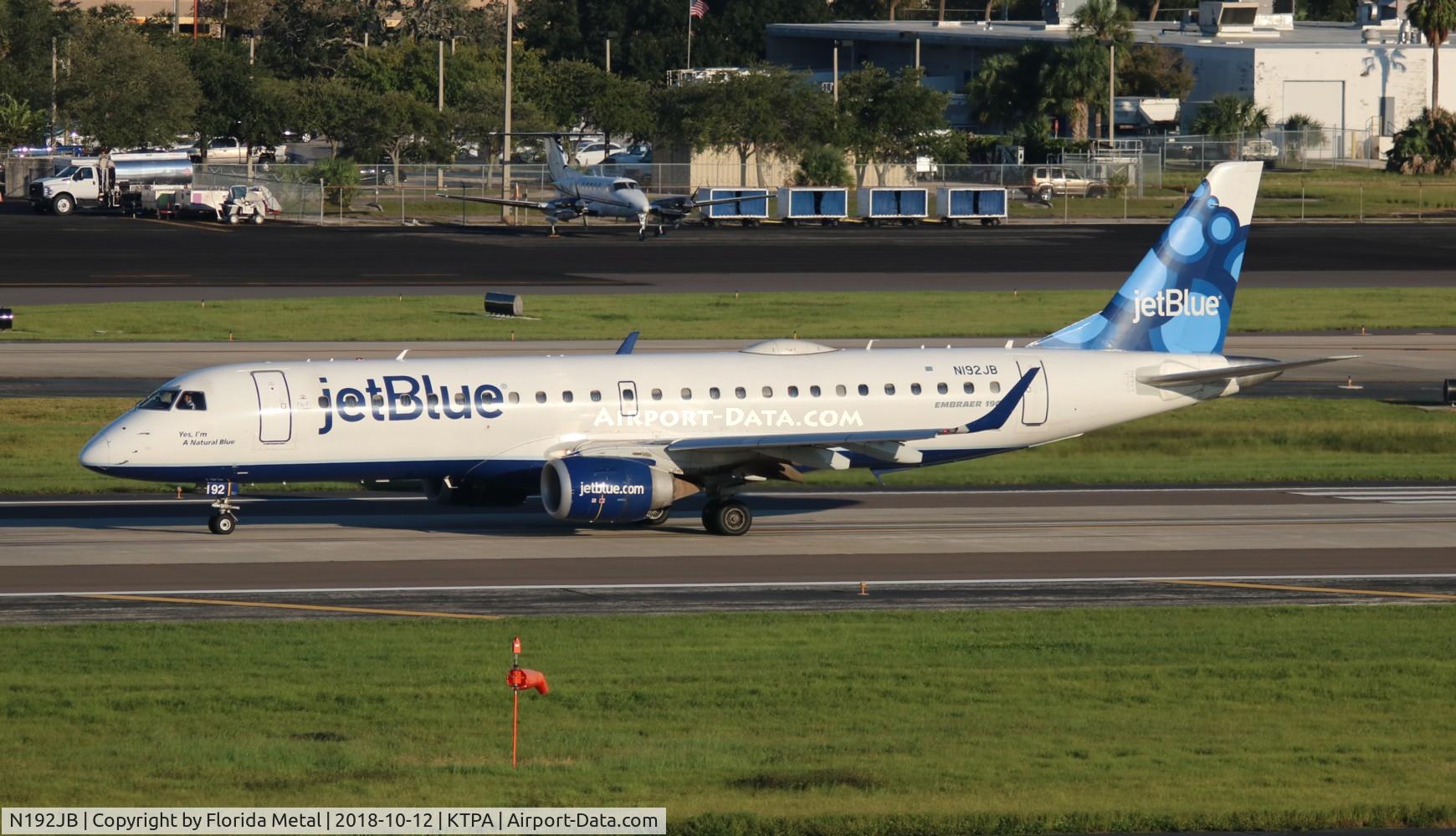 N192JB, 2005 Embraer 190AR (ERJ-190-100IGW) C/N 19000014, TPA 2018