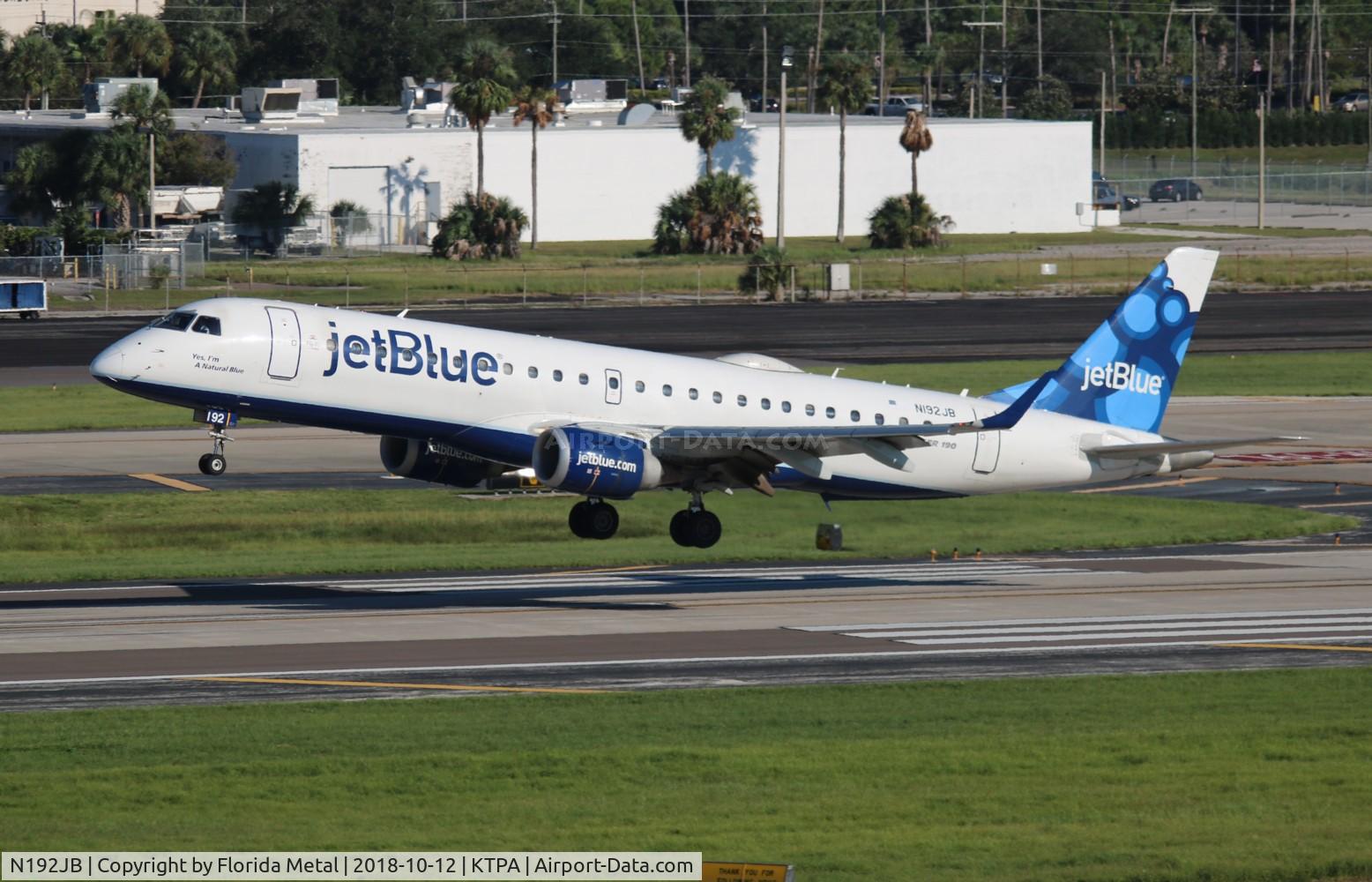 N192JB, 2005 Embraer 190AR (ERJ-190-100IGW) C/N 19000014, TPA 2018