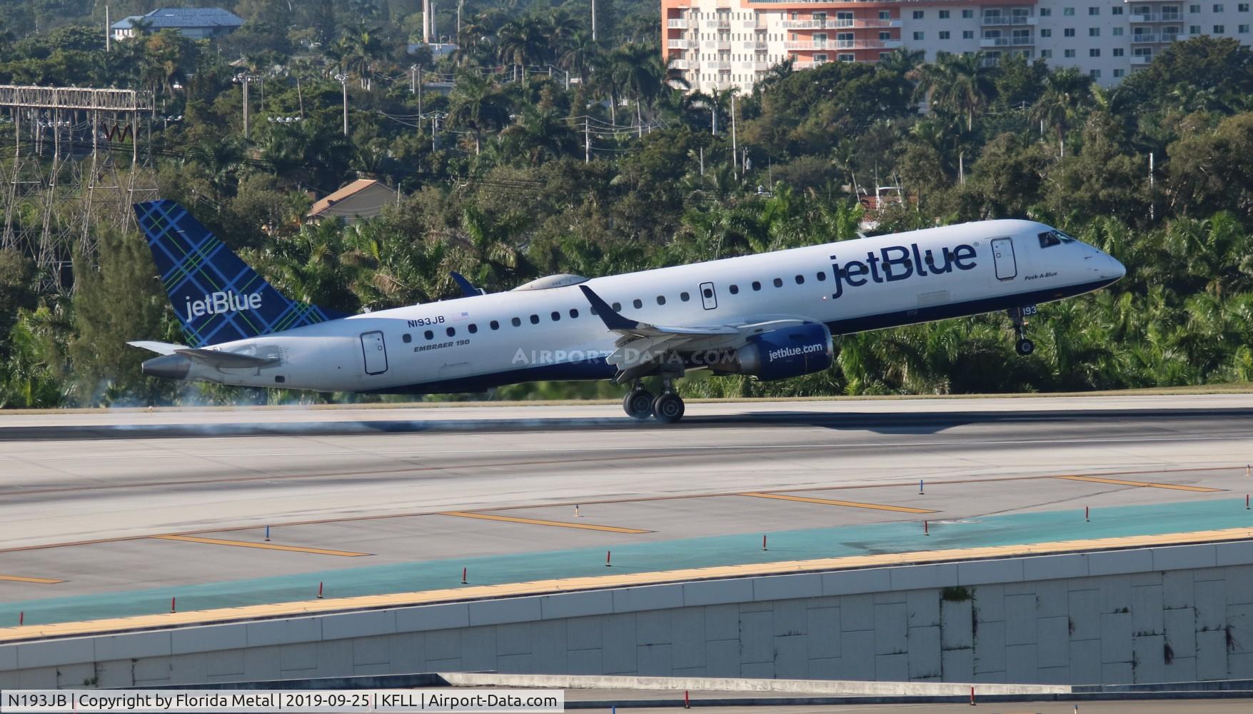 N193JB, 2005 Embraer 190AR (ERJ-190-100IGW) C/N 19000017, FLL 2019
