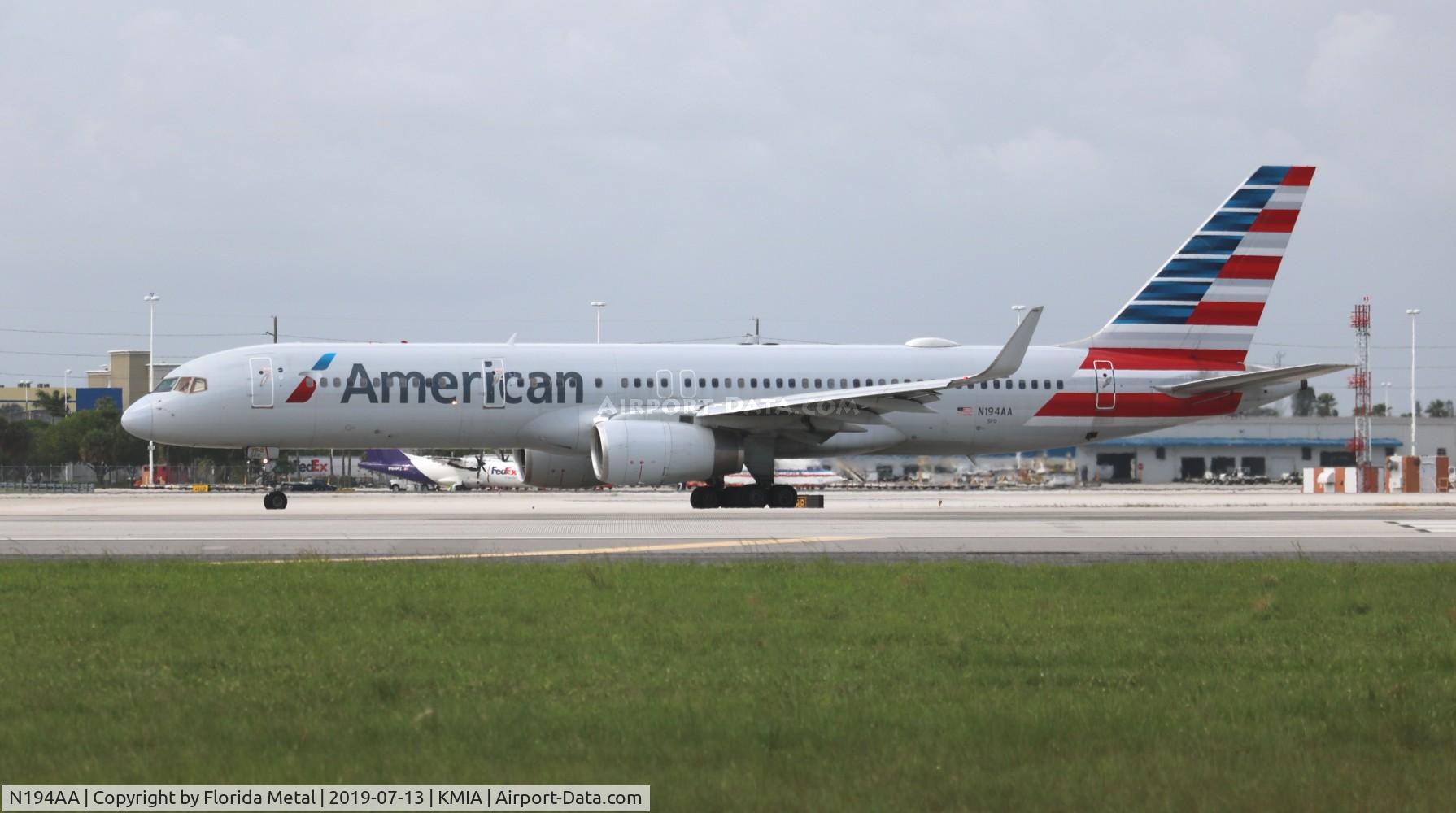 N194AA, 2001 Boeing 757-223 C/N 32388, MIA 2019