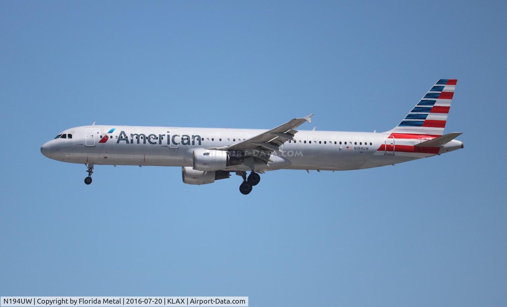 N194UW, 2008 Airbus A321-211 C/N 3629, LAX 2016