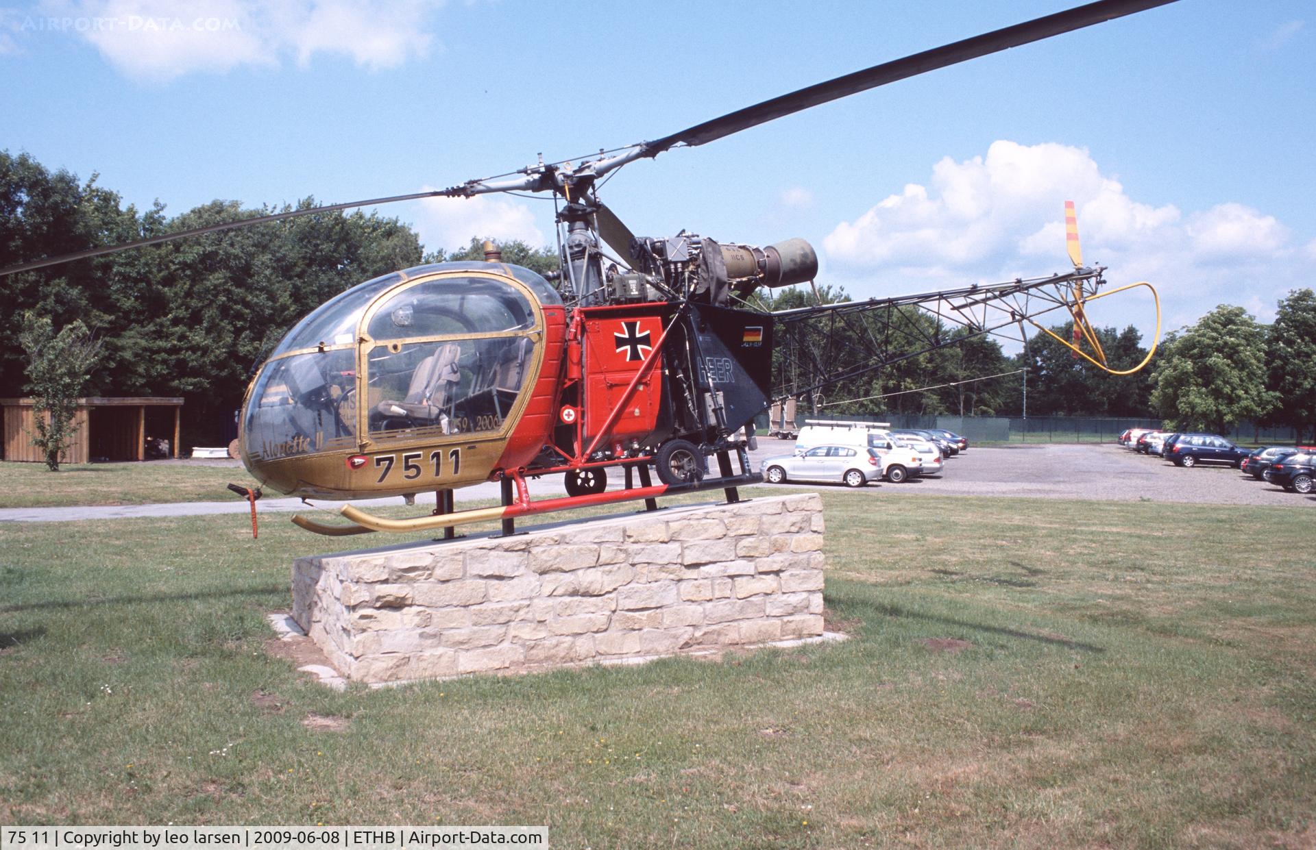 75 11, Sud SE-3130 Alouette II C/N 1217/C89, Bückeburg 8.6.2009