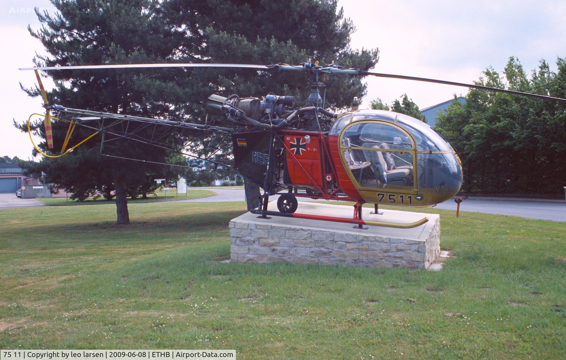 75 11, Sud SE-3130 Alouette II C/N 1217/C89, Bückeburg 8.6.2009