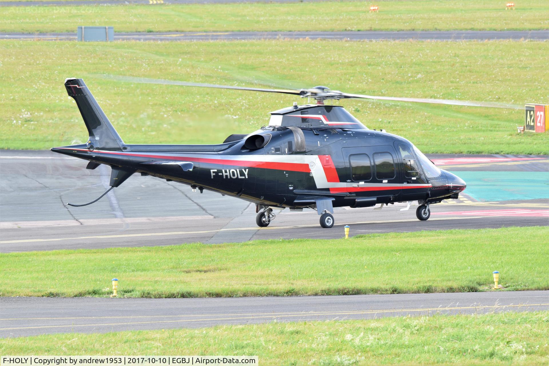 F-HOLY, 2011 AgustaWestland AW-109SP Grand New C/N 22242, F-HOLY at Gloucestershire Airport.