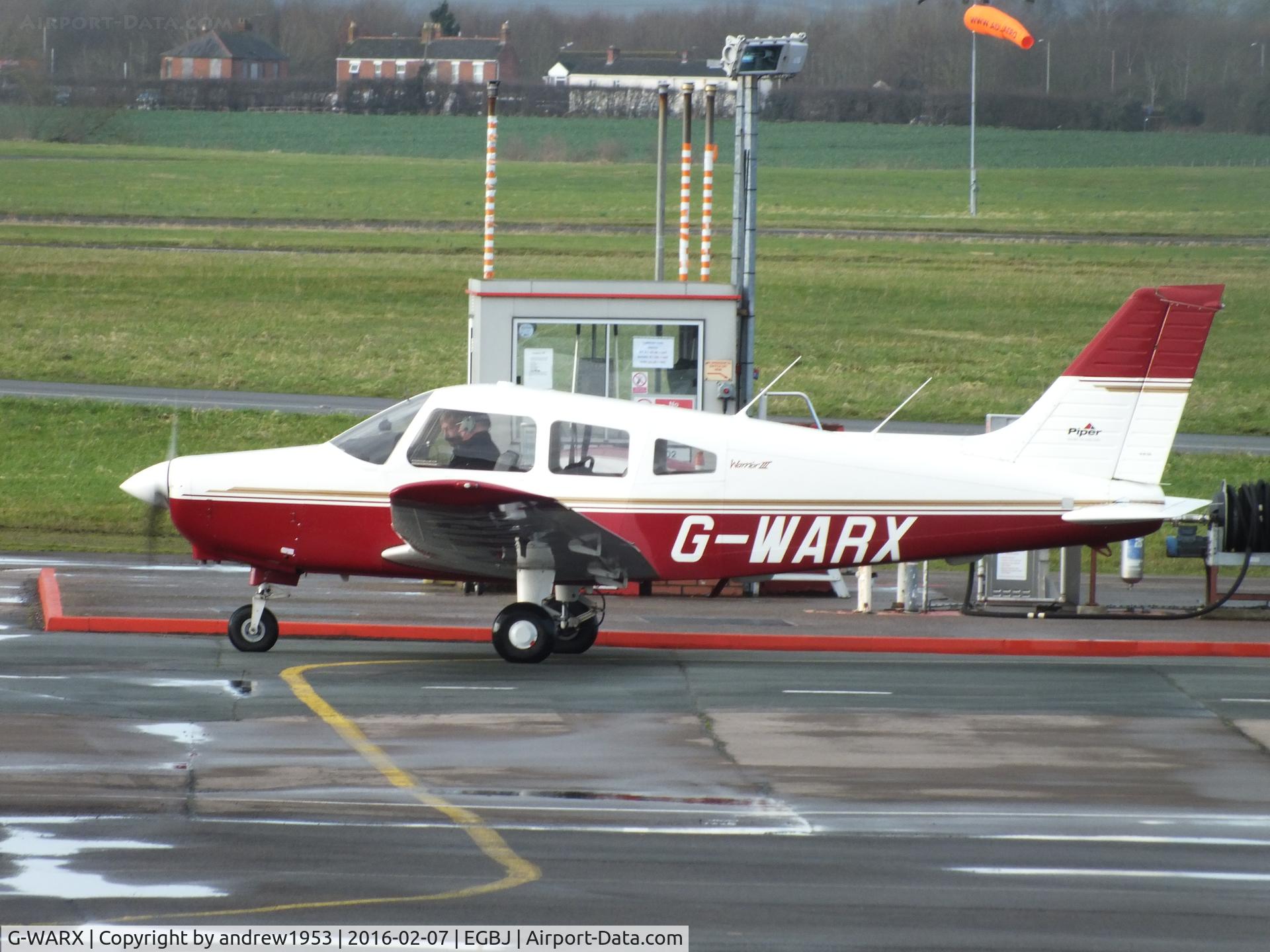 G-WARX, 1998 Piper PA-28-161 Cherokee Warrior III C/N 28-42038, G-WARX at Gloucestershire Airport.