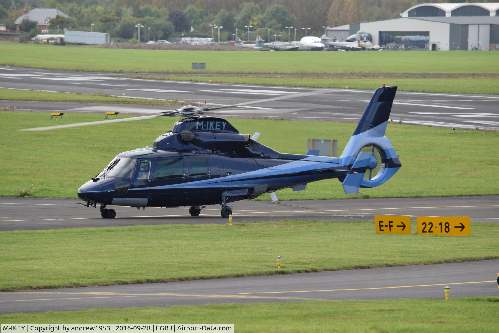 M-IKEY, 2005 Eurocopter AS-365N-3 Dauphin 2 C/N 6713, M-IKEY at Gloucestershire Airport.