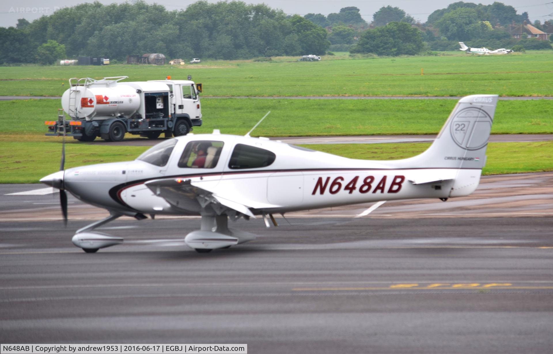 N648AB, 2011 Cirrus SR22T C/N 0337, N648AB at Gloucestershire Airport.