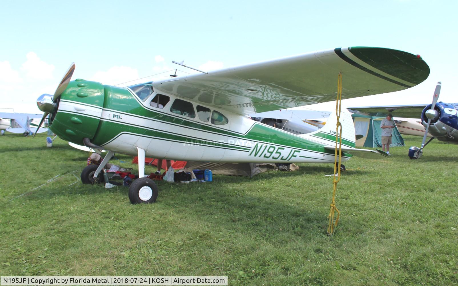 N195JF, 1950 Cessna 195A C/N 7576, OSH 2018