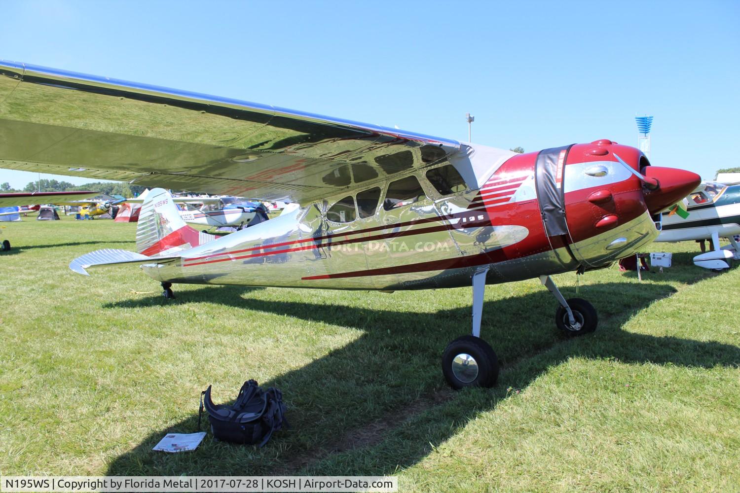 N195WS, 1952 Cessna 195B Businessliner C/N 7908, OSH 2017