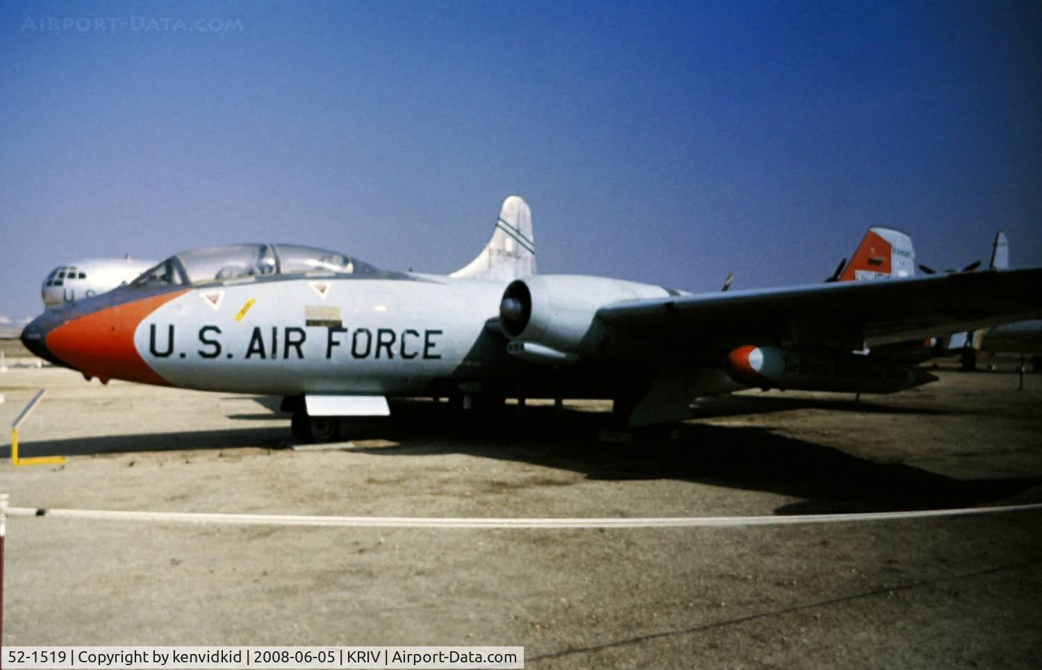 52-1519, 1952 Martin EB-57B Canberra C/N 102, At March AFB Museum, circa 1993.