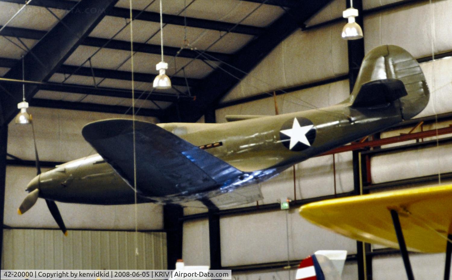 42-20000, 1942 Bell P-39Q Airacobra C/N See comment, At March AFB Museum, circa 1993.