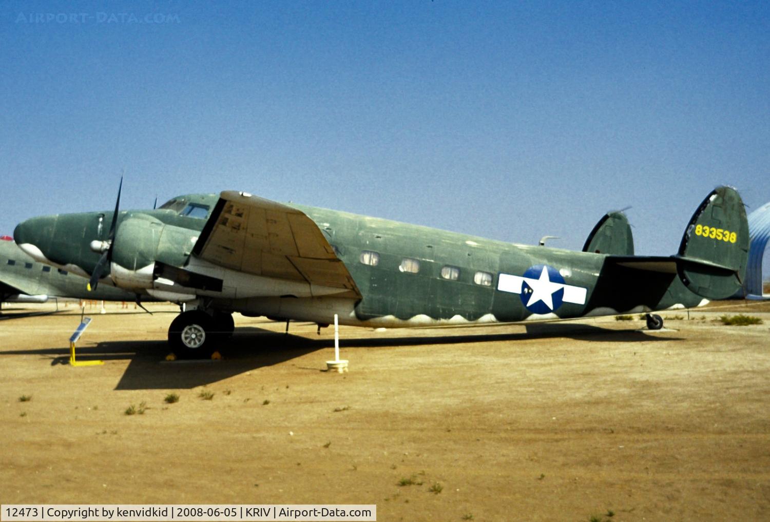 12473, 1942 Lockheed R5O-5 Lodestar C/N 2358, At March AFB Museum, circa 1993.