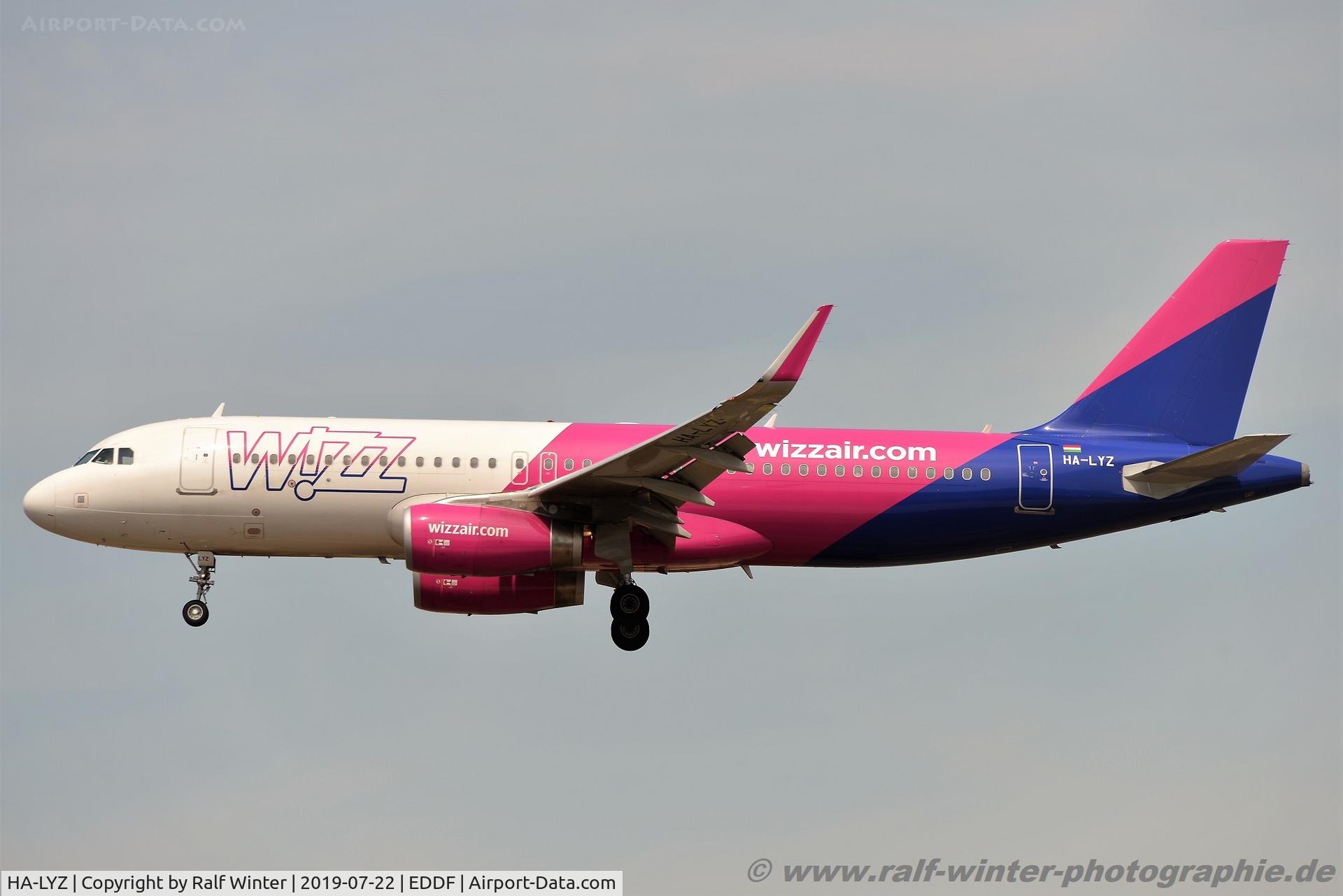 HA-LYZ, 2018 Airbus A320-232 C/N 8355, Airbus A320-232(W) - W6 WZZ Wizz Air - 8355 - HA-LYZ - 22.07.2019 - FRA