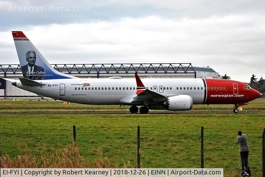 EI-FYI, 2018 Boeing 737-8 C/N 42834, Taxiing out for departure