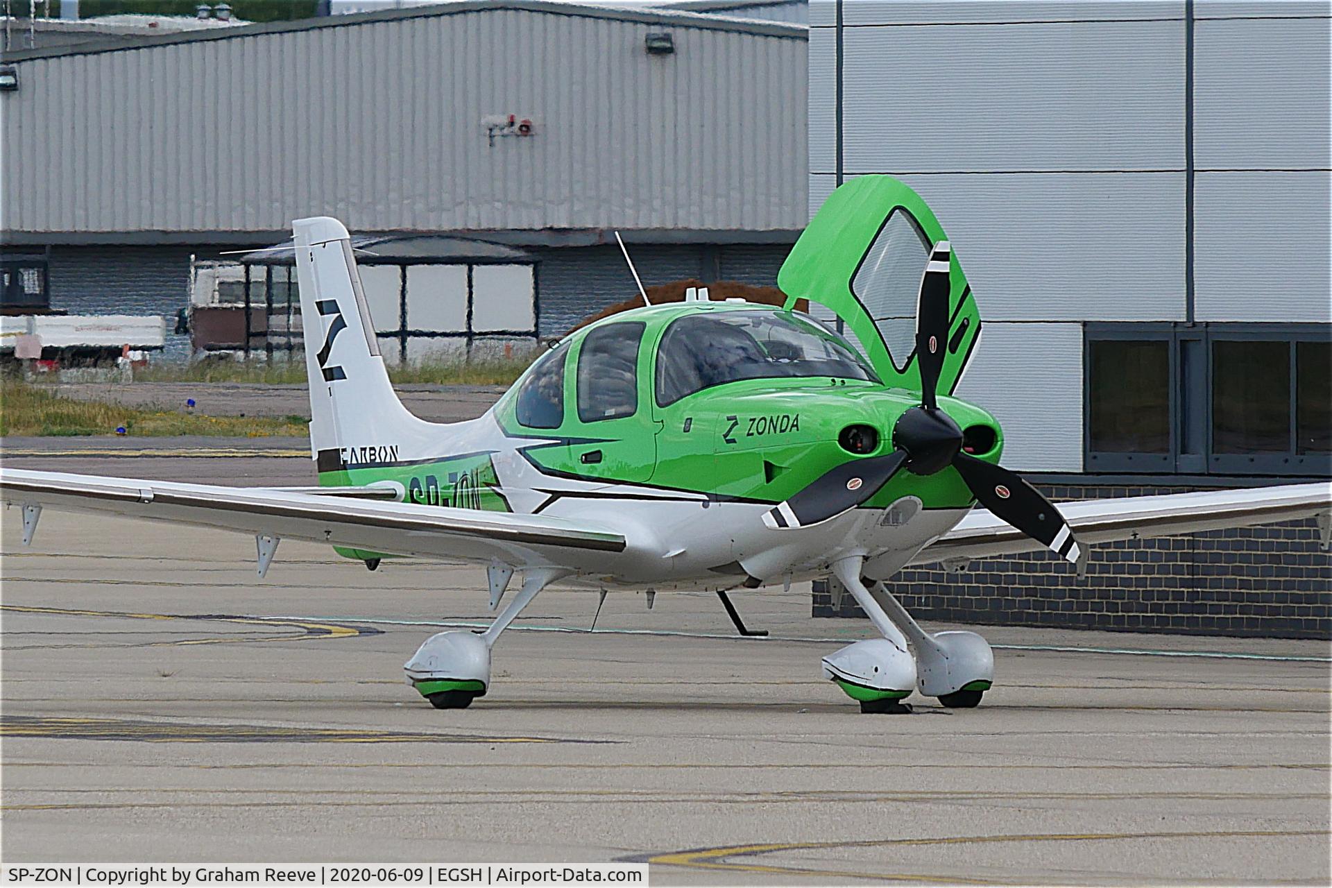 SP-ZON, Cirrus SR22 GTS C/N 1949, Parked at Norwich.