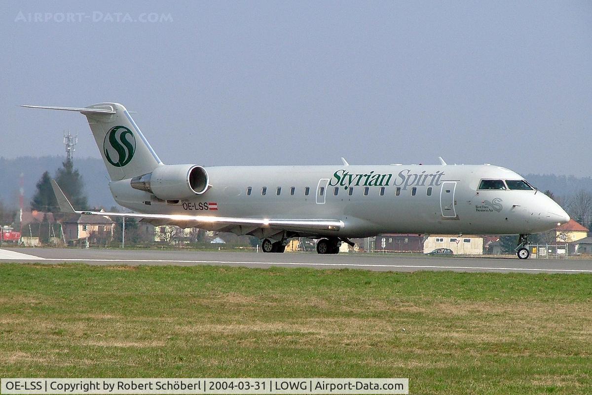 OE-LSS, 1998 Bombardier CRJ-200LR (CL-600-2B19) C/N 7283, OE-LSS @ LOWG 2004