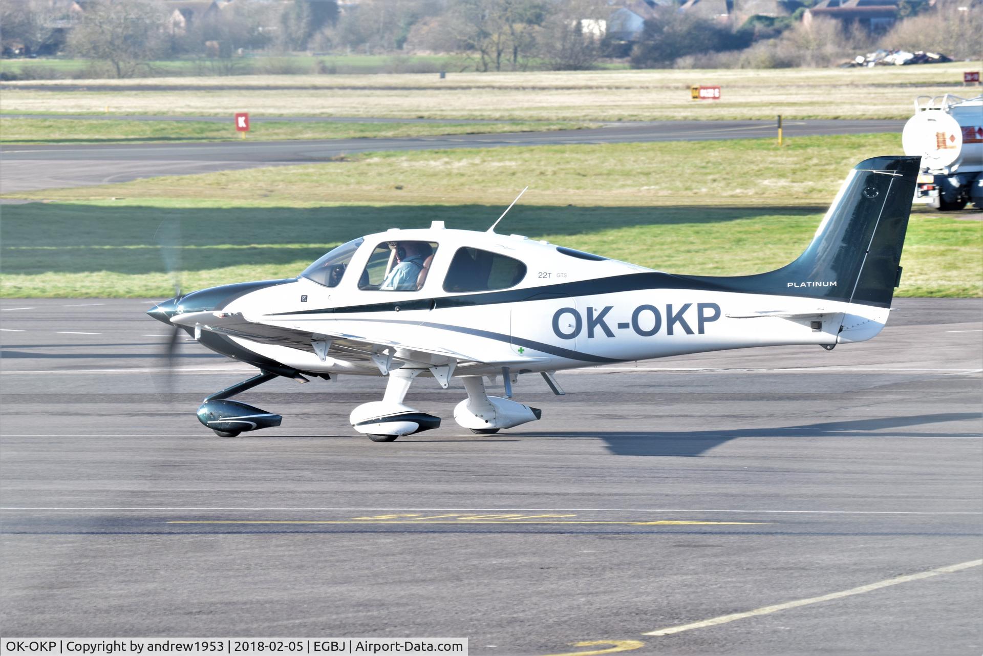 OK-OKP, 2014 Cirrus SR22T GTS C/N 0701, OK-OKP at Gloucestershire Airport.