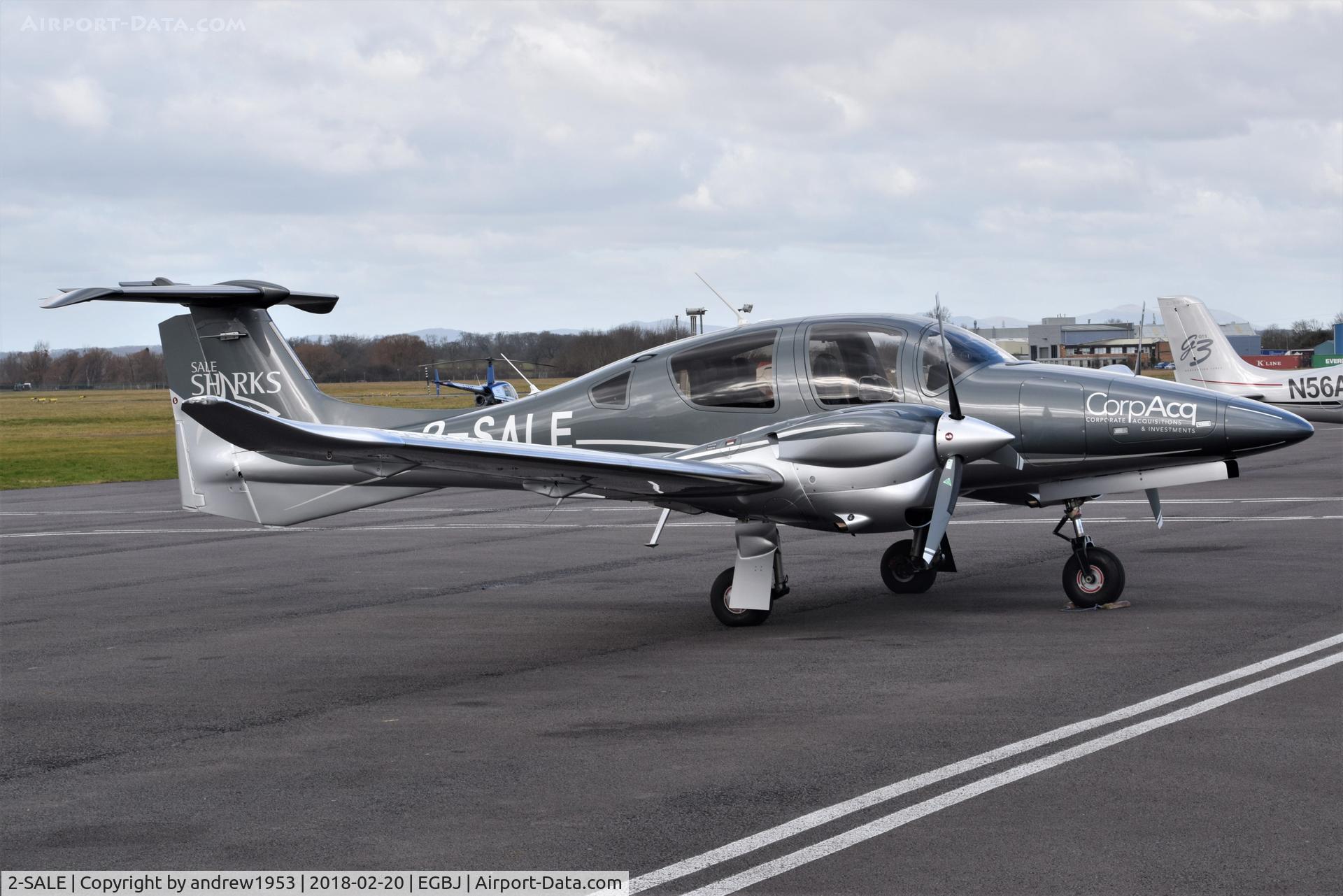 2-SALE, 2017 Diamond DA-62 C/N 62.069, 2-SALE at Gloucestershire Airport.