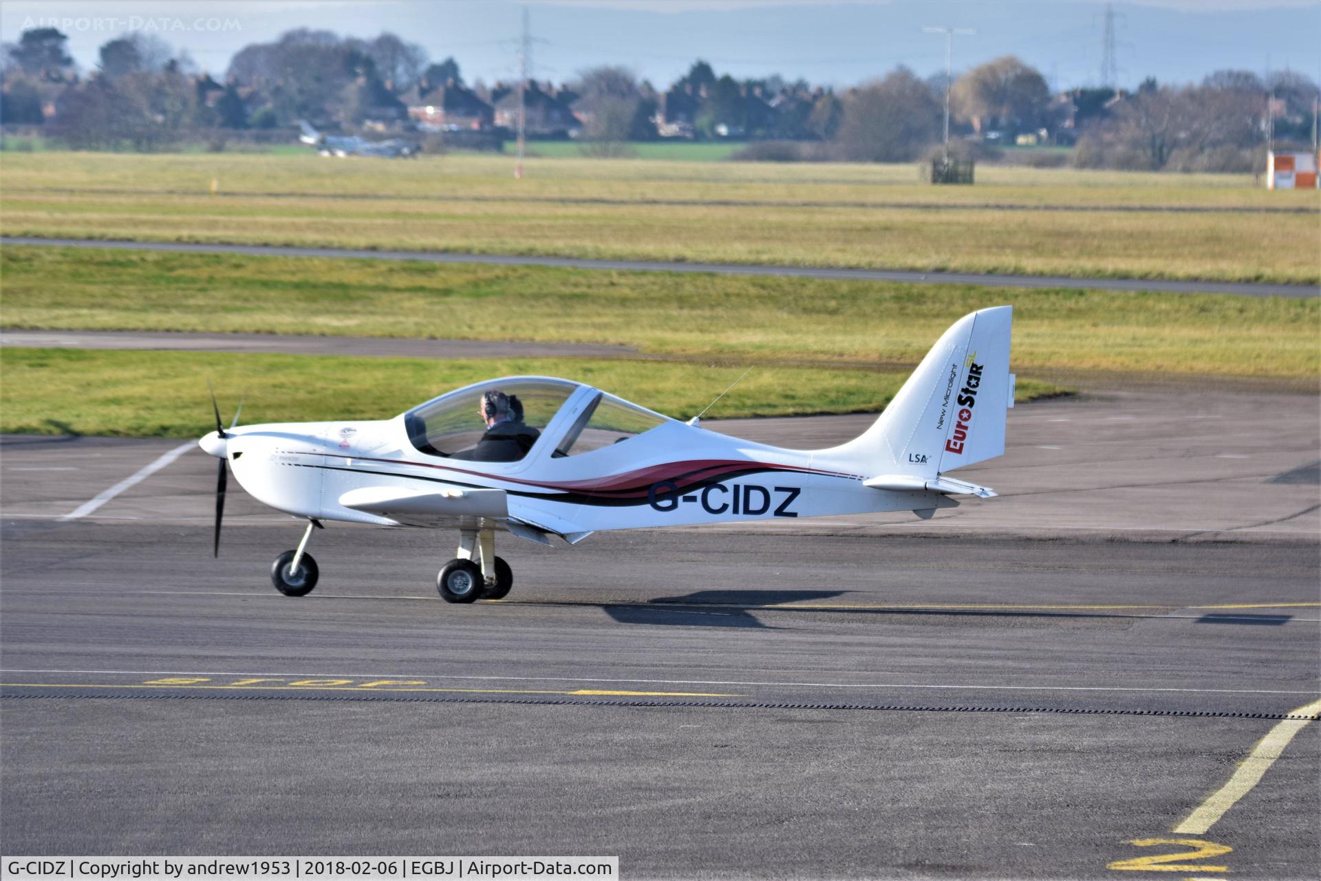 G-CIDZ, 2013 Aerotechnik EV-97 Eurostar SL C/N 2013-4107, G-CIDZ at Gloucestershire Airport.