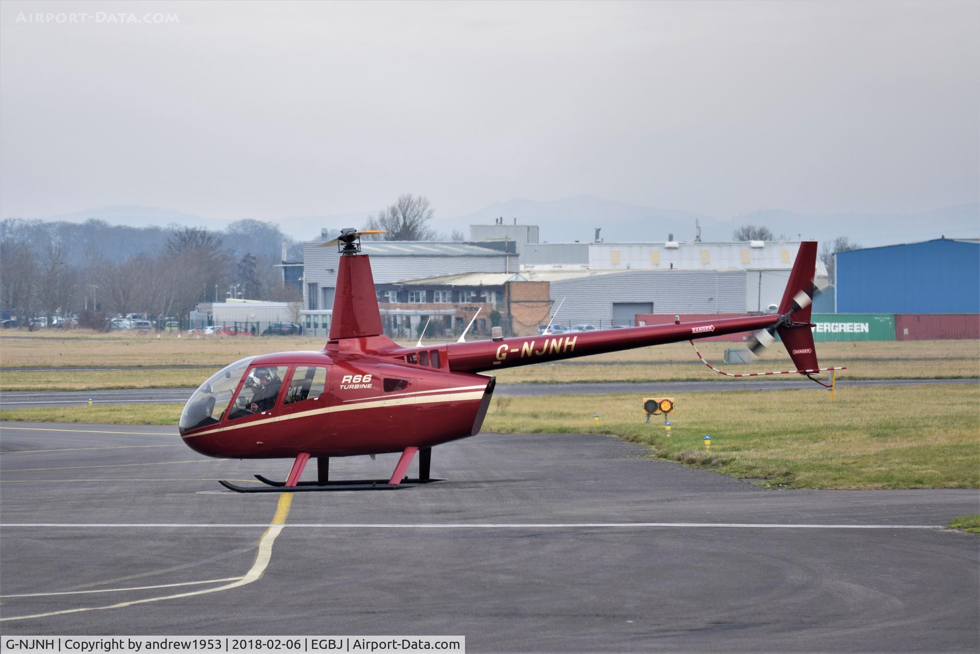 G-NJNH, 2012 Robinson R66 Turbine C/N 0228, G-NJNH at Gloucestershire Airport.