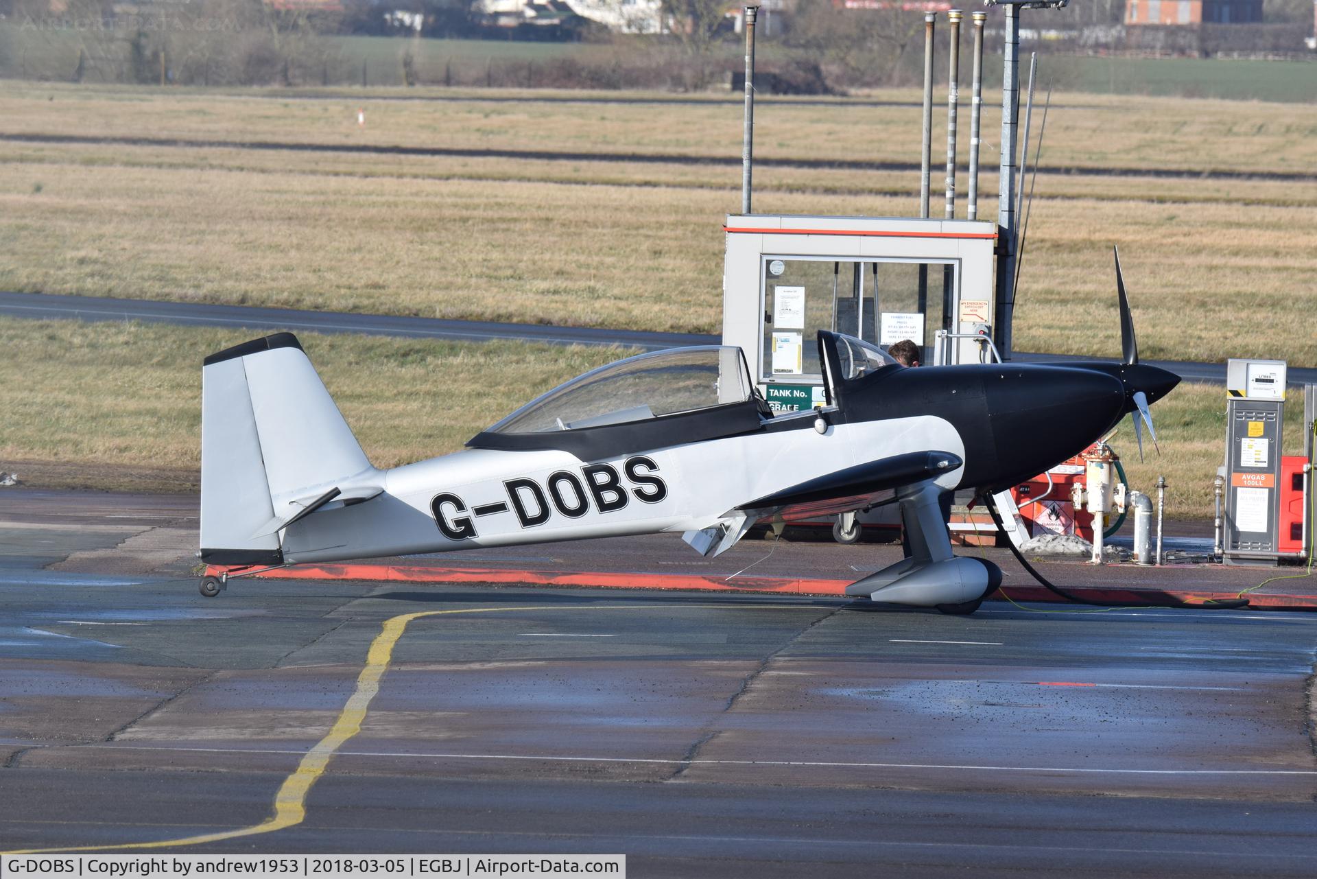 G-DOBS, 2016 Vans RV-8 C/N PFA 303-14739, G-DOBS at Gloucestershire Airport.