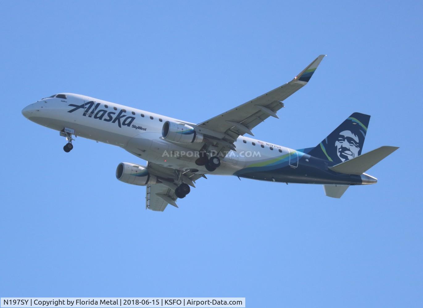 N197SY, 2018 Embraer 175LR (ERJ-170-200LR) C/N 17000709, SFO 2018