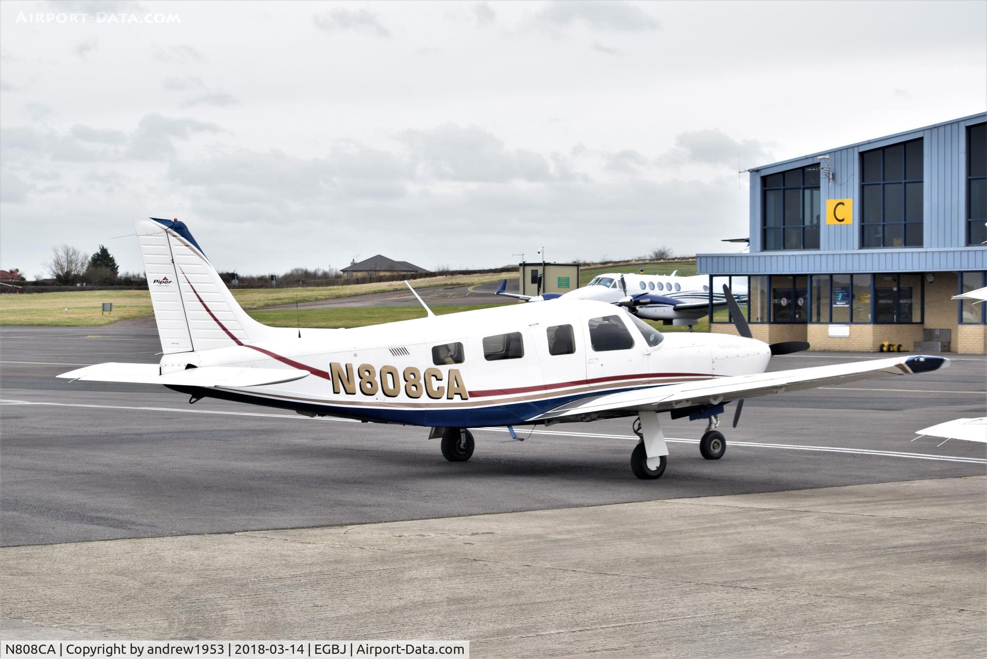 N808CA, 2006 Piper PA-32R-301 Saratoga C/N 3246240, N808CA at Gloucestershire Airport.