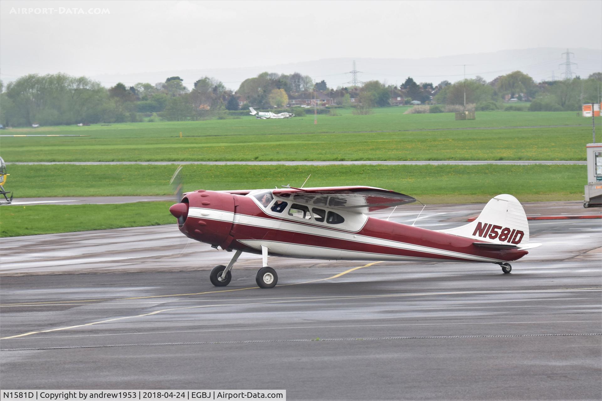 N1581D, 1952 Cessna 195 C/N 7864, N1581D at Gloucestershire Airport.