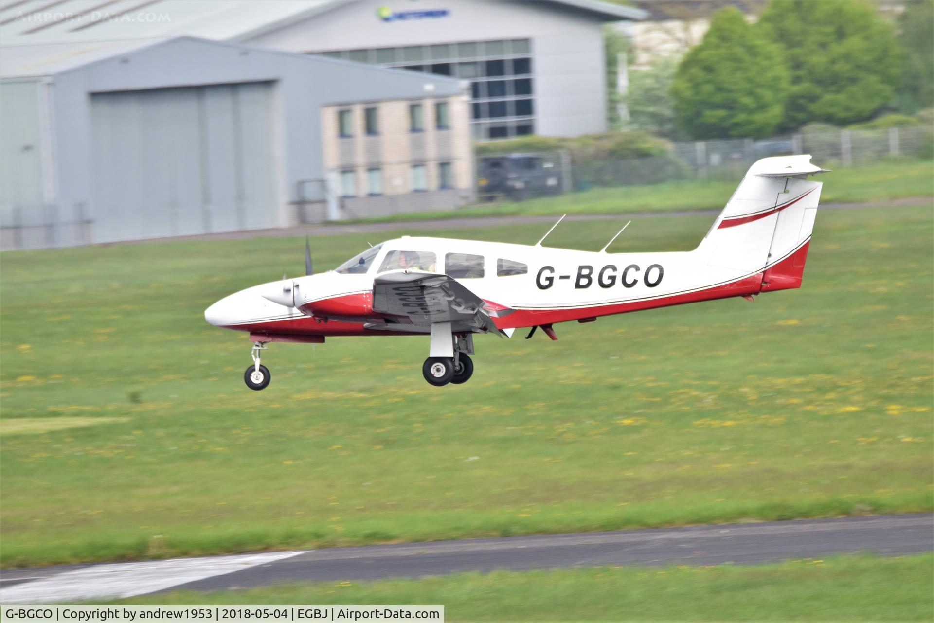 G-BGCO, 1978 Piper PA-44-180 Seminole Seminole C/N 44-7995128, G-BGCO landing at Gloucestershire Airport.