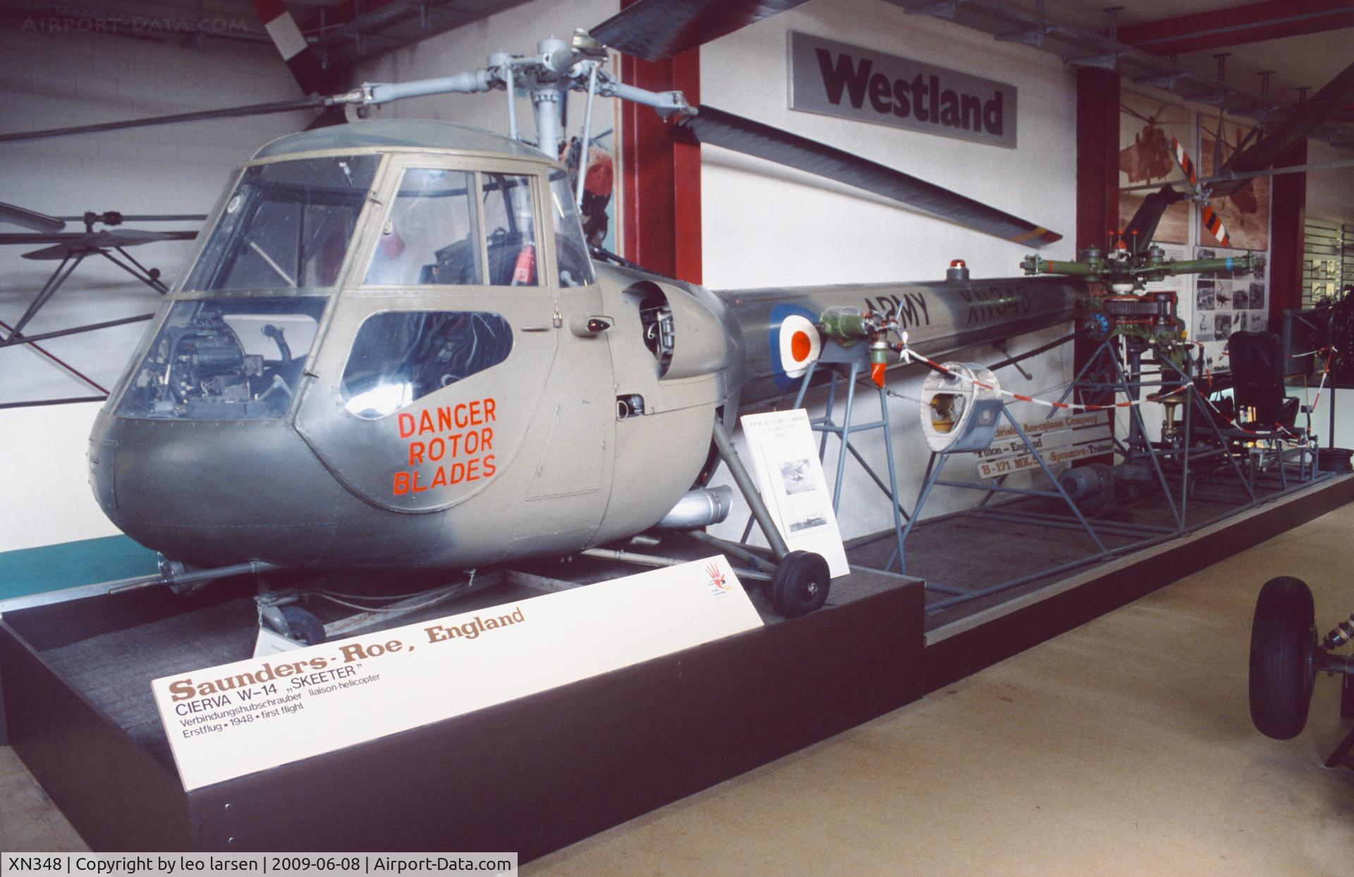 XN348, 1960 Saunders-Roe Skeeter AOP.12 C/N S2/7154, Bückeburg Helikopter Museum 8.6.2009