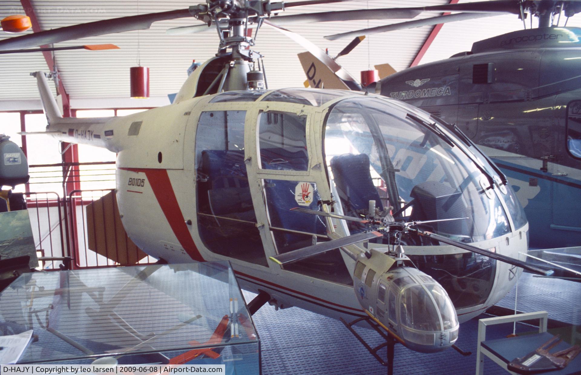 D-HAJY, 1967 MBB Bo-105B C/N V-3, Bûckeburg Helikopter Museum 8.6.2009
