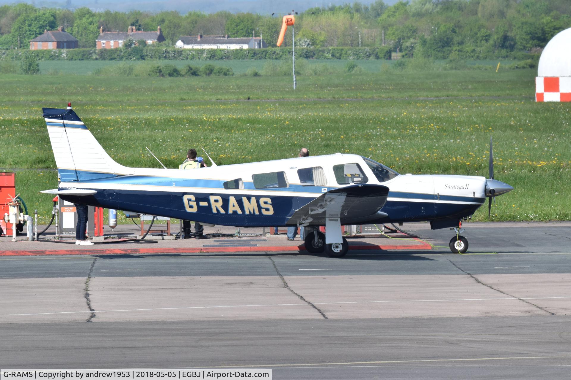 G-RAMS, 1980 Piper PA-32R-301 Saratoga SP C/N 32R-8013134, G-RAMS at Gloucestershire Airport.