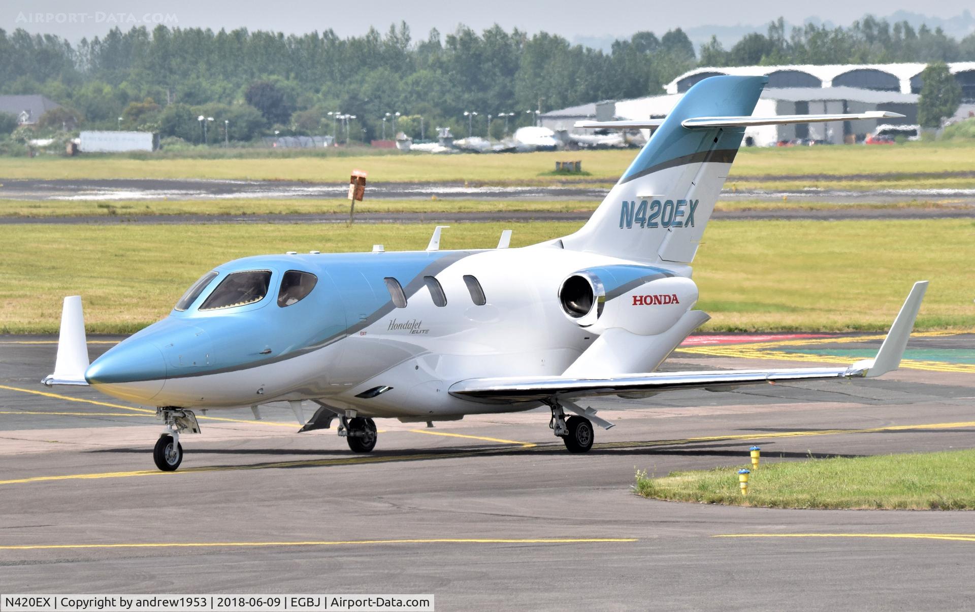 N420EX, 2014 Honda HA-420 HondaJet C/N 42000011, N420EX at Gloucestershire Airport.