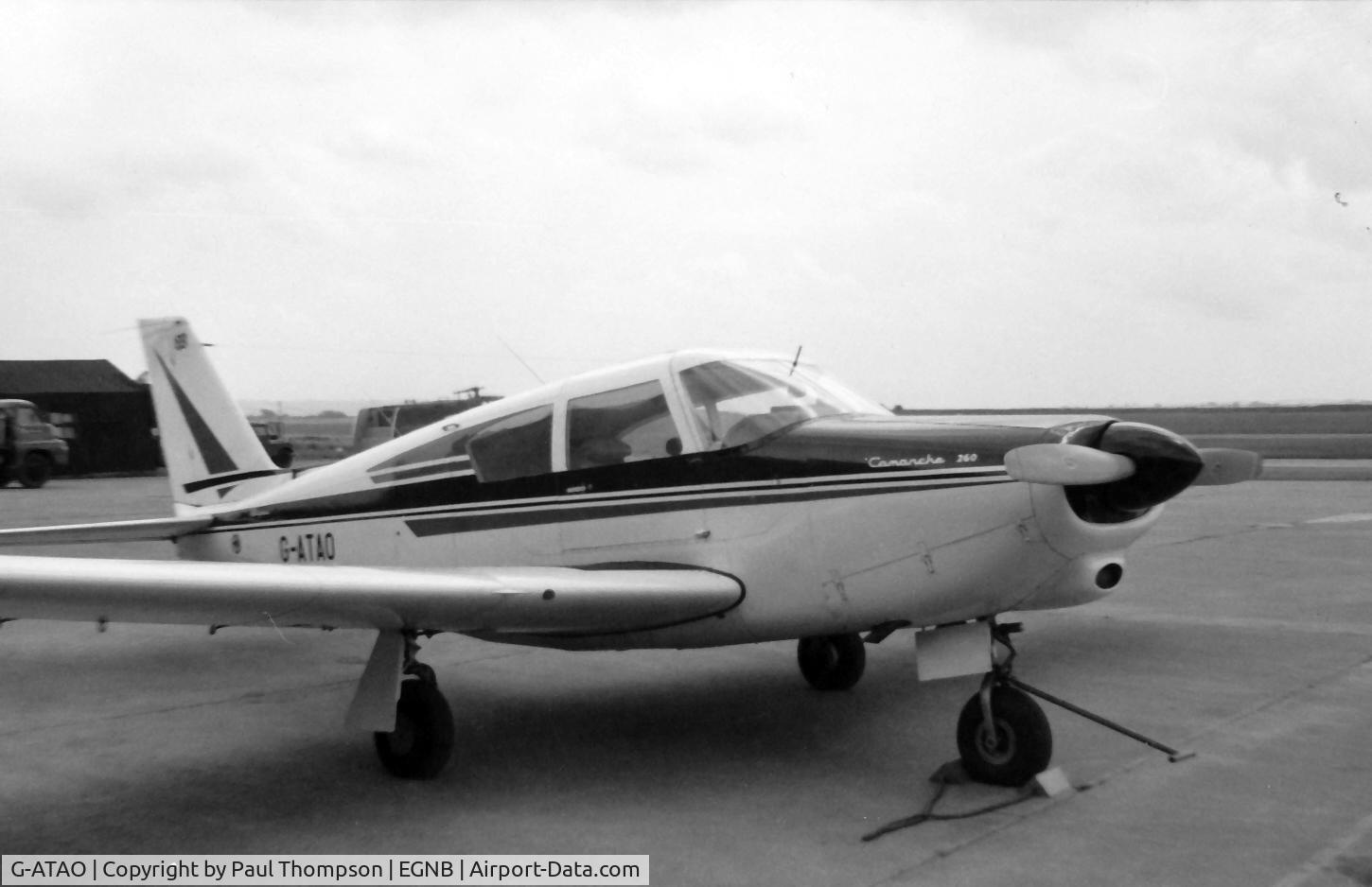 G-ATAO, 1964 Piper PA-24-260 Comanche C/N 24-4053, Taken by myself at Brough Aerodrome, East Yorkshire in 1964.